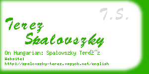 terez spalovszky business card